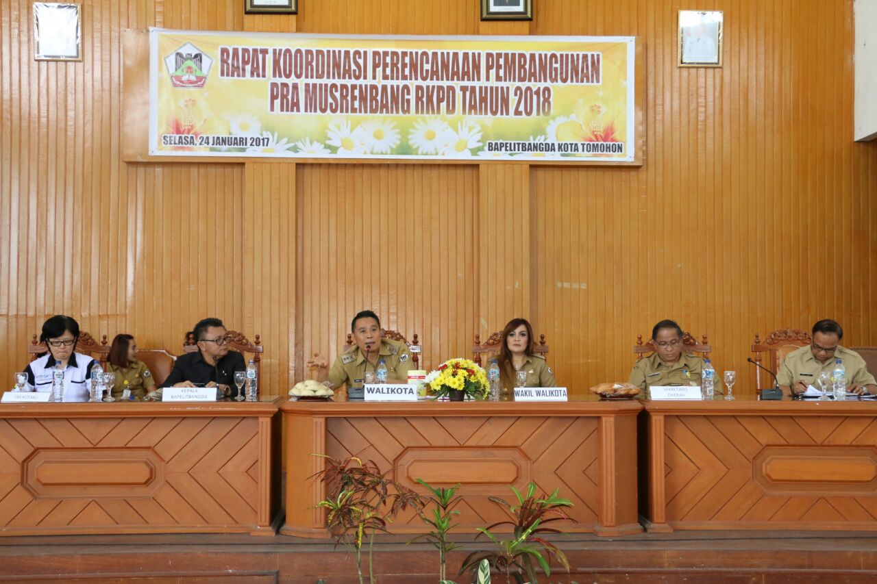 Pemkot Tomohon Giatkan Sinkronisasi Renbang dengan Provinsi dan Nasional